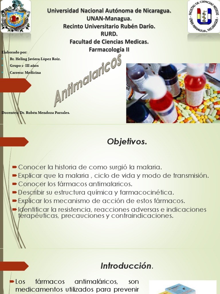 Mecanismos de Acción de Antimaláricos | PDF | Malaria | Enfermedades y ...