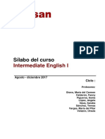 Intermediate English I Syllabus 2017-2