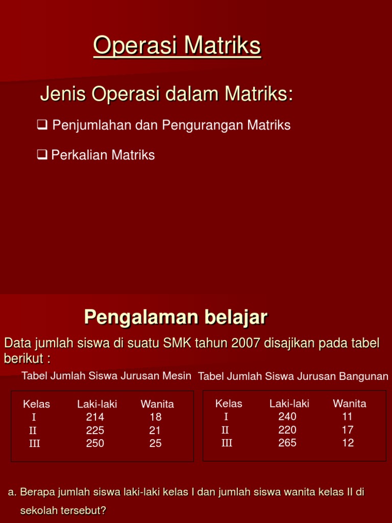 1 OperasiMatriks | PDF