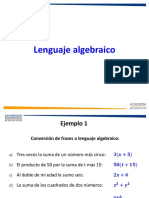 3.- Conversión de Texto a Lenguaje Algebraico