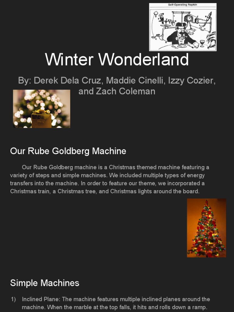 Rube Goldberg Machine Presentation PDF Machines Lever