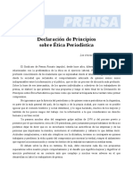 Declaración de Principios Sobre Ética Periodística