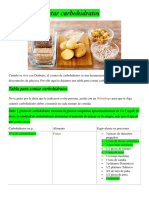 Tabla para Contar Carbohidratos