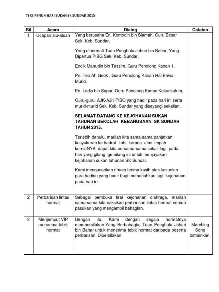 Teks Hari Sukan Latest Pdf
