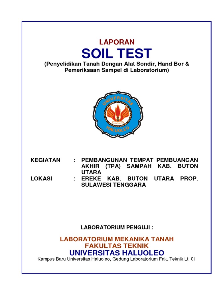 Laporan Soil Test Tpa Kab. Butur