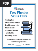 Free Phonics Skills Test by Phonics Advantage