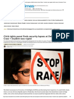 Child Rights Panel Finds Security Lapse... S Raped - Delhi News - Hindustan Times