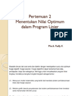 Menafsirkan Nilai Optimum Dalam Program Linier