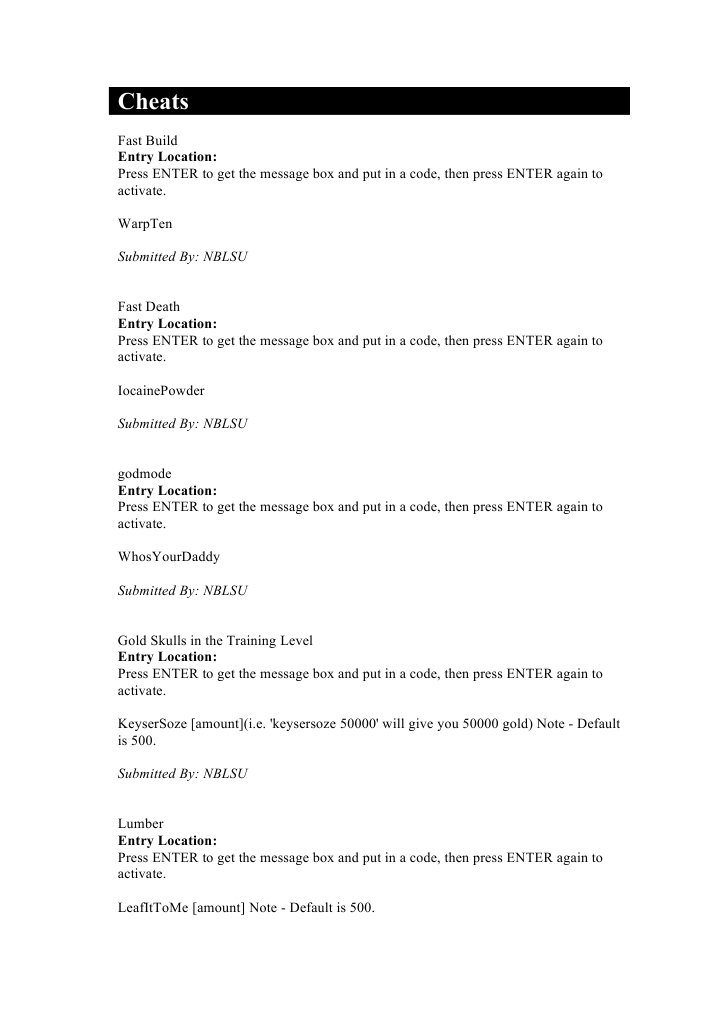 Cheats | PDF | Leisure | Sports