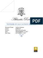 jacksons tender evaluation report