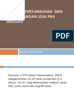 Tahapan Pertumbuhan Dan Perkembangan Usia Pra Sekolah