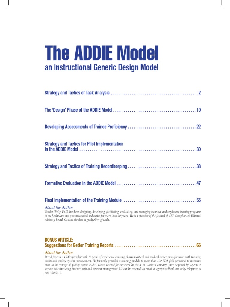 Addie-Modell: Instruktionsdesign – WAEXX
