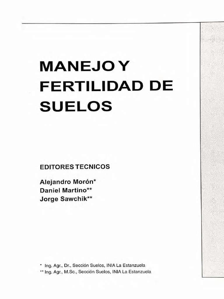 Manejo y Fertilidad Del Suelo | PDF | Fertilizante | Compuestos orgánicos