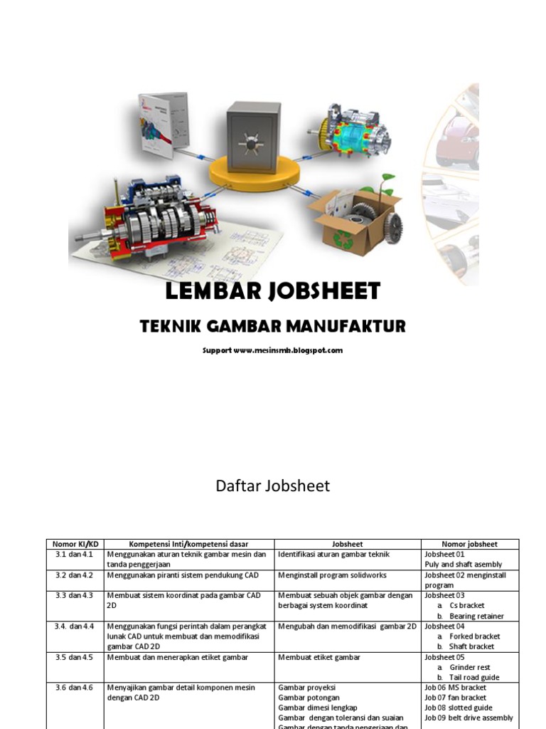 Lembar Jobsheet TGM Cad | PDF
