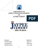 Assignment On Supply Chain Management OF Jaypee Cement