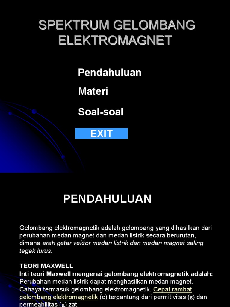 Spektrum Gelombang Elektromagnet
