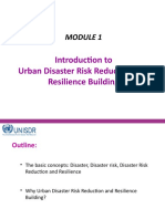 D1.MODULE 1 - Why Urban DRR and Resilience Building, Introducing The Concepts