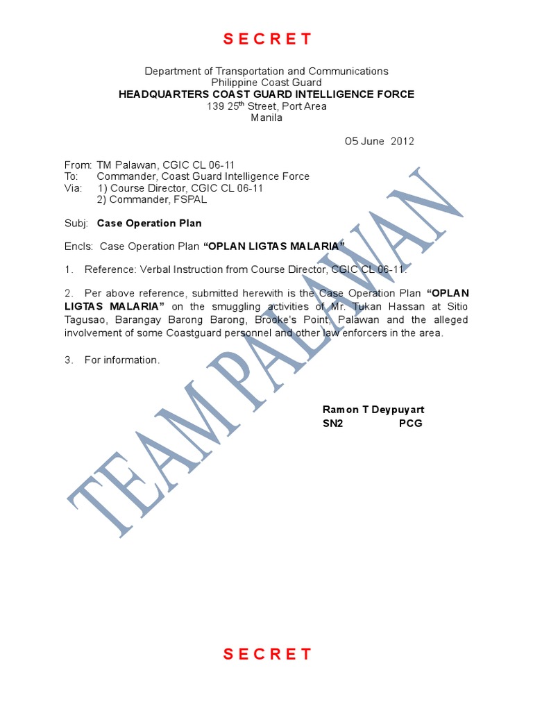 COP FINAL (Sample) | PDF | Counterintelligence | Surveillance