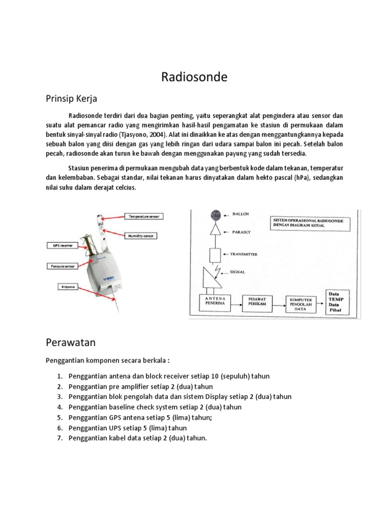 Prinsip Kerja Dan Perawatan Radiosonde PDF