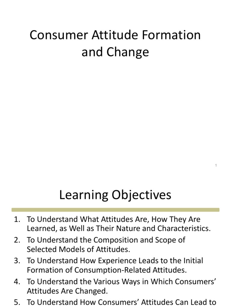 Understanding Consumer Attitudes and Change | PDF | Attitude ...