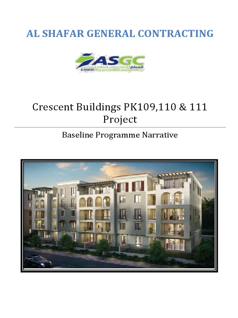 Crescent Project Schedule Narrative Rev.00-310717 | PDF | Workweek And ...