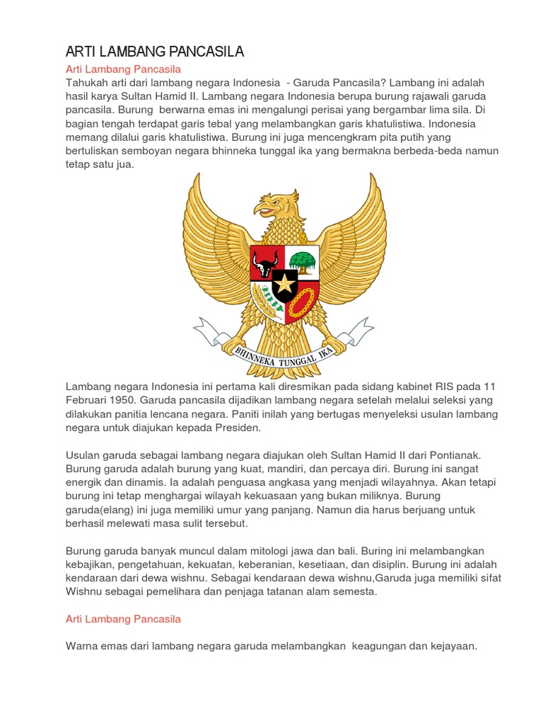 Fungsi Lambang  Negara Burung Garuda  Kumpulan Gambar Bagus