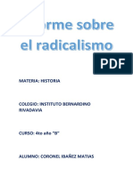 Informe Sobre El Radicalismo