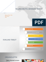 Evaluasi Mutu Sediaan Tablet