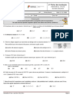 Avaliação de Matemática do 5o Ano