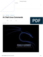 A-Z Kali Linux Commands