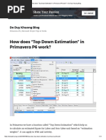 How Does “Top Down Estimation” in Primavera P6 Work