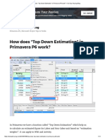 How Top Down Estimation Redistributes Units in Primavera P6