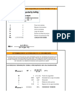 Cálculo de la tensión entre pernos y estabilidad de capas rocosas