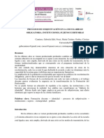 Procesos de Subjetivación en La Escolaridad