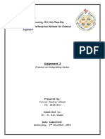 University of Bahrain College of Engineering Dept. of Chemical Engineering, M.SC Adv - Chem.Eng. CHEG 519: Advanced Mathematical Methods For Chemical