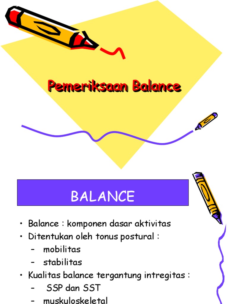 Uji Keseimbangan: Metode dan Penilaian | PDF