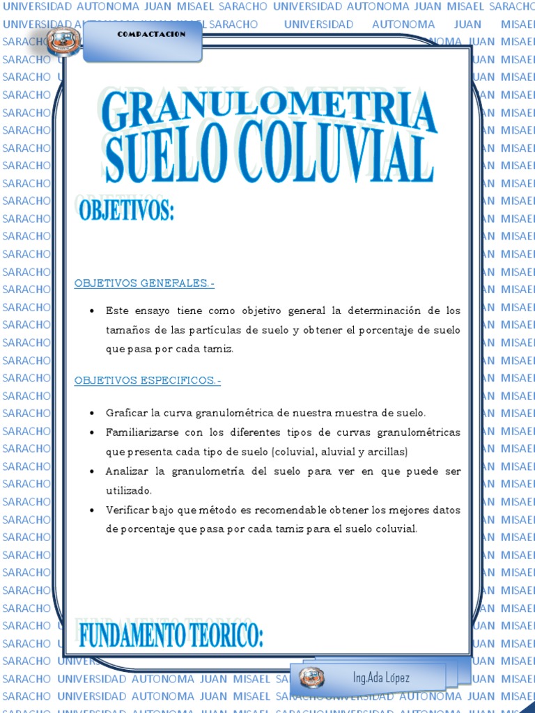 Granulometria Suelo Coluvial | PDF | Roca (geología) | Science