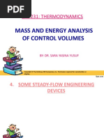 Eat 231: Thermodynamics: Mass and Energy Analysis of Control Volumes