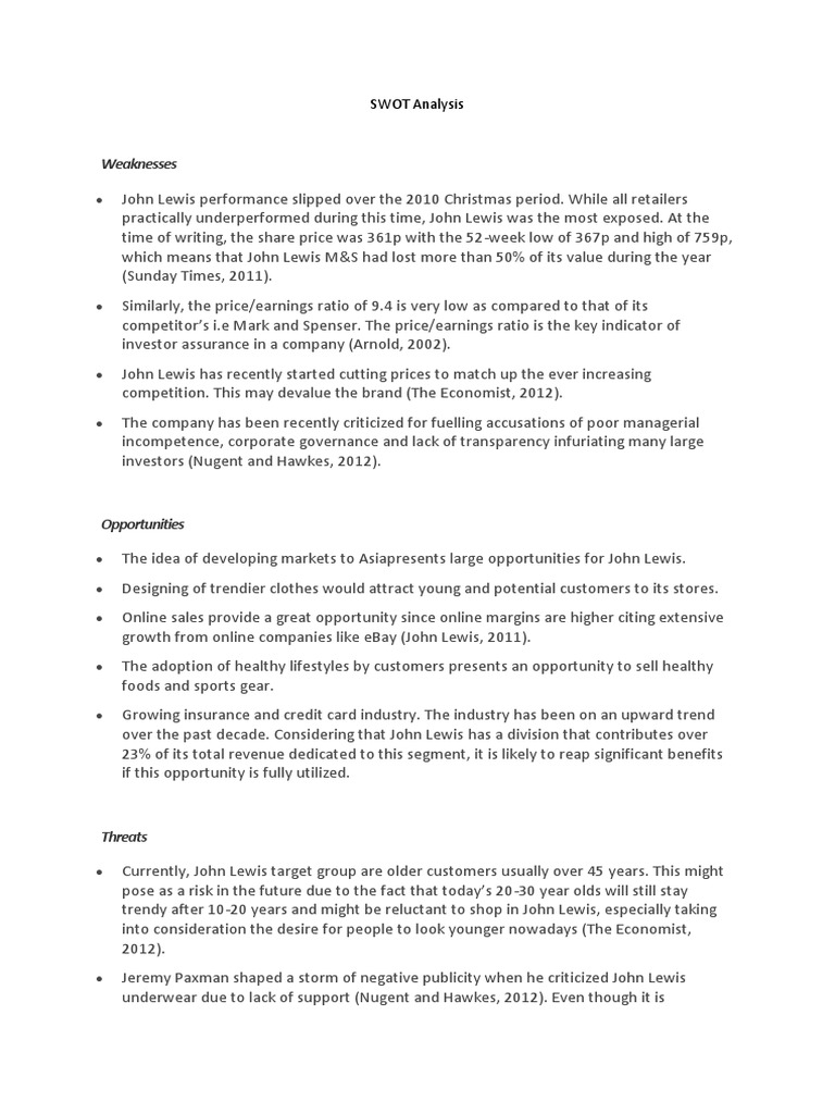 SWOT Analysis.docx Supermarket Convenience Store