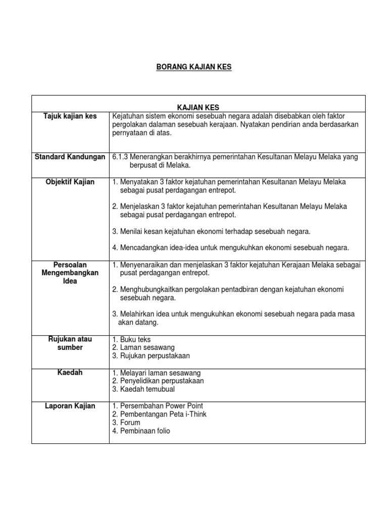 Kajian Kes 6.1 Kesultanan Melayu Melaka  PDF