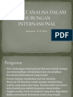 Tingkat Analisa Dalam Hubungan Internasional