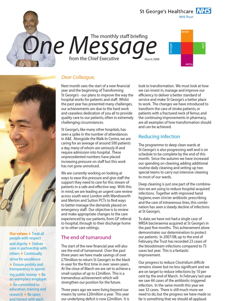 One Message March 2008 | PDF | Hospital | Health Sciences