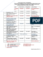Exam Schedule 2015