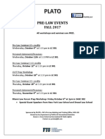 Fall 2017 Pre-Law Events Flyer