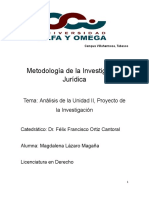 Análisis de La Unidad 2 Proyecto de La Investigación