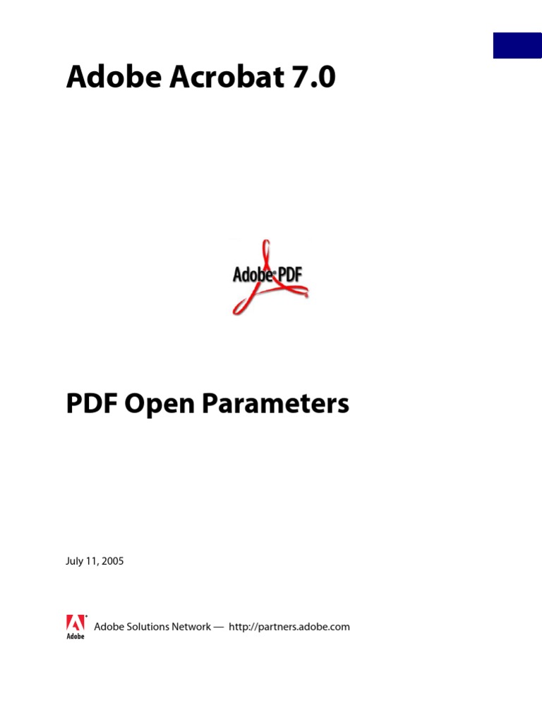 PDF Open Parameters | PDF | Parameter (Computer Programming ...