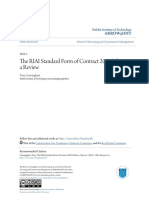 The RIAI Standard Form of Contract 2012 Edition- A Review