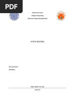 Static Routing Report