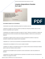 Résumés Des Principales Dispositions Fiscales Proposées Par Le PLF 2017