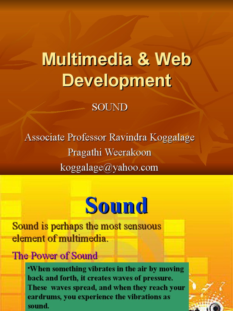 Multimedia & Web Development | PDF | Sound | Sampling (Signal Processing)